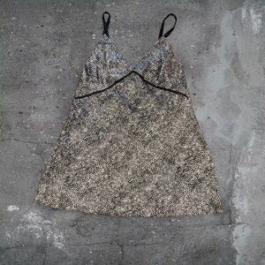Y2K leopard print lingerie cami top ✧ babydoll sleepwear